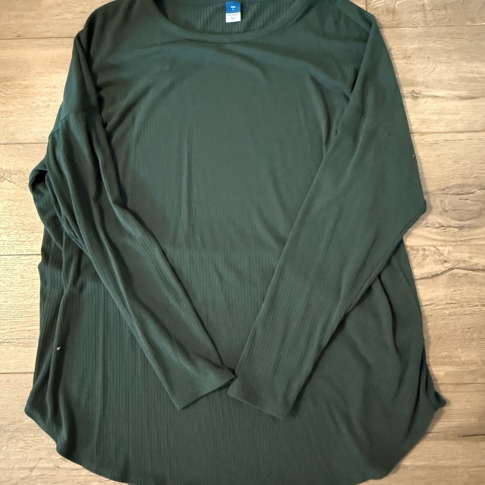 Old Navy Green Relaxed Long Sleeve T-Shirt